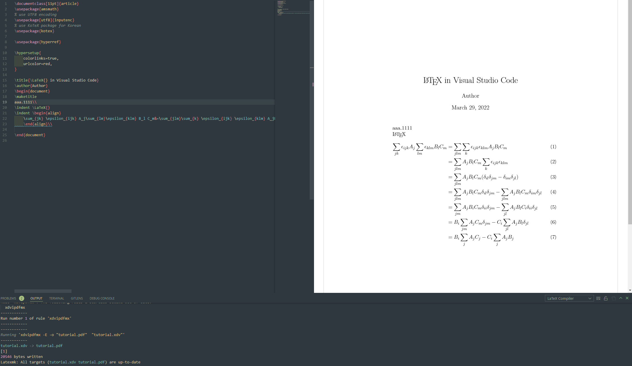 VSCode LATEX 