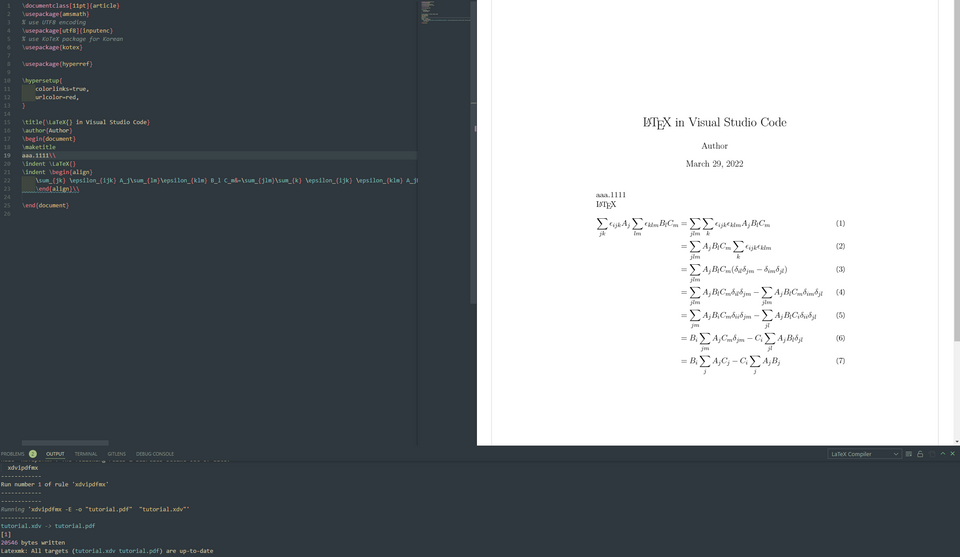 VSCode로 LATEX 쓰기
